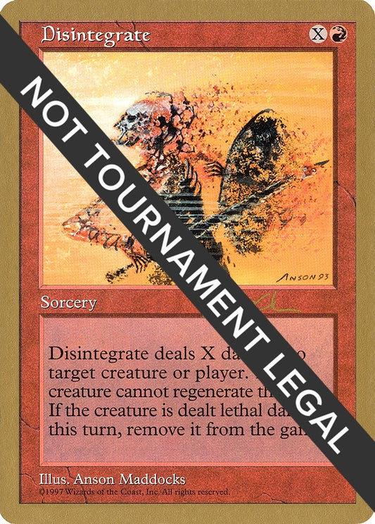 Image for Disintegrate - 1997 Paul McCabe (5ED) (World Championship Decks) - Magic: The Gathering