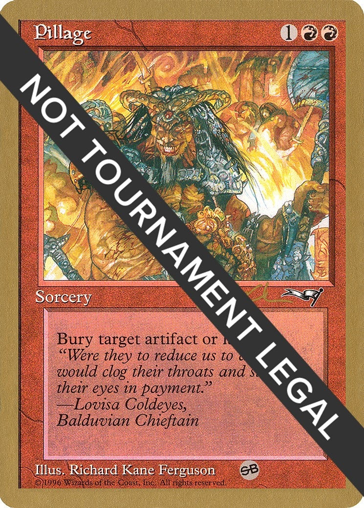 Image for Pillage - 1997 Paul McCabe (ALL) (SB) (World Championship Decks) - Magic: The Gathering