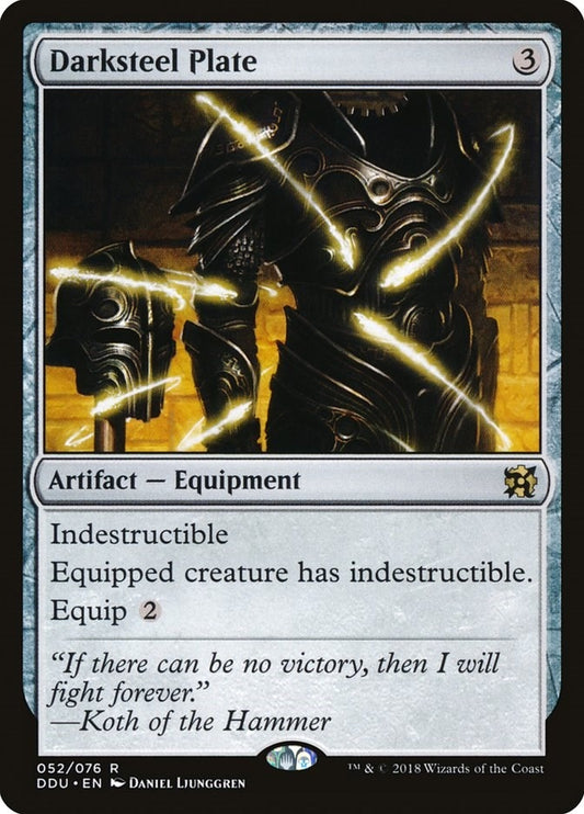 Image for Darksteel Plate (52) (Duel Decks: Elves vs. Inventors) - Magic: The Gathering
