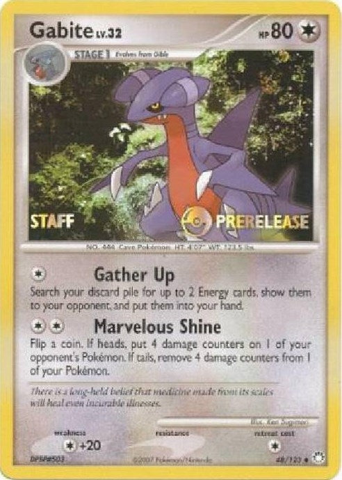 Image for Gabite - 48/123 (Prerelease) [Staff] (48/123) (Diamond and Pearl Promos) - Pokemon