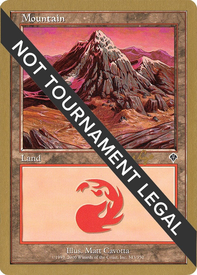 Image for Mountain (343) - 2001 Tom van de Logt (INV) (World Championship Decks) - Magic: The Gathering