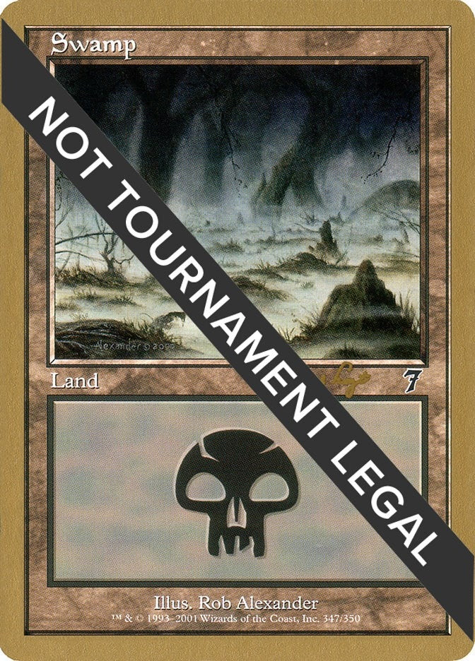 Image for Swamp (347) - 2001 Tom van de Logt (7ED) (World Championship Decks) - Magic: The Gathering
