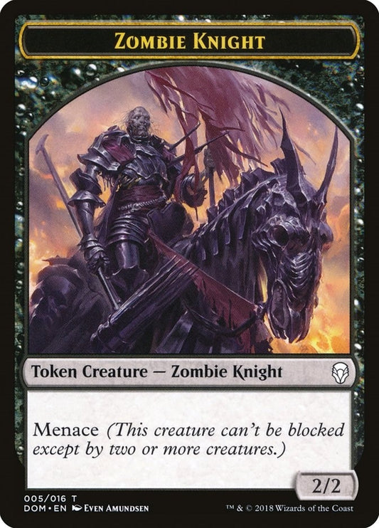 Image for Zombie Knight Token (5) (Dominaria) - Magic: The Gathering