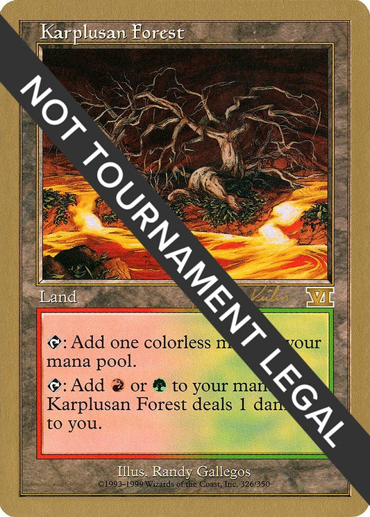 Image for Karplusan Forest - 2000 Janosch Kuhn (6ED) (World Championship Decks) - Magic: The Gathering