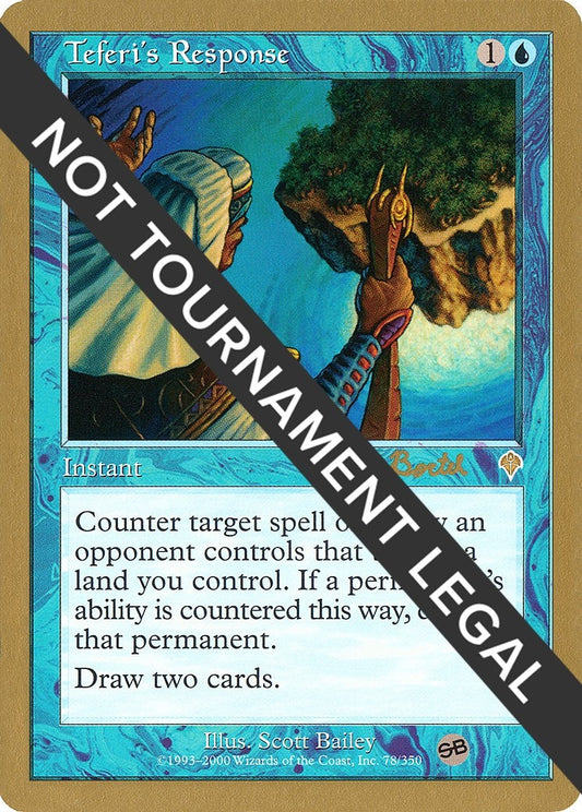 Image for Teferi's Response - 2001 Alex Borteh (INV) (SB) (World Championship Decks) - Magic: The Gathering