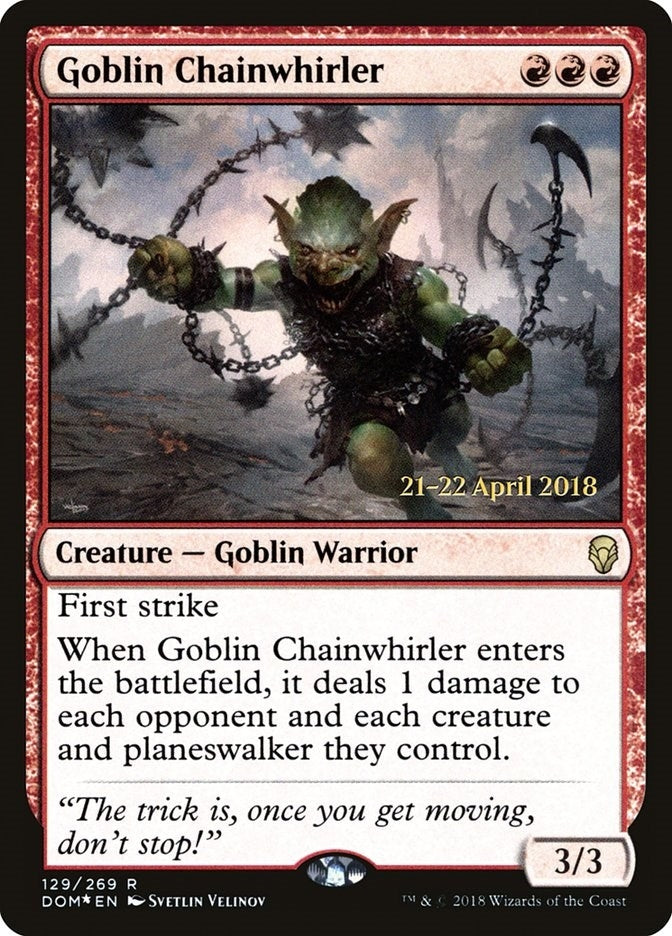 Image for Goblin Chainwhirler (129) (Prerelease Cards) - Magic: The Gathering