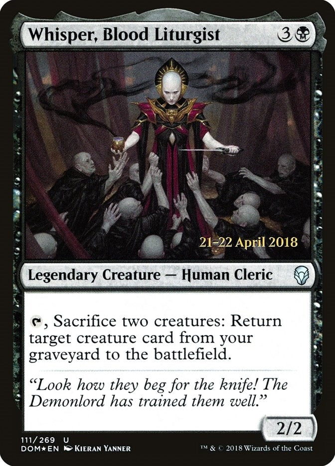 Image for Whisper, Blood Liturgist (111) (Prerelease Cards) - Magic: The Gathering