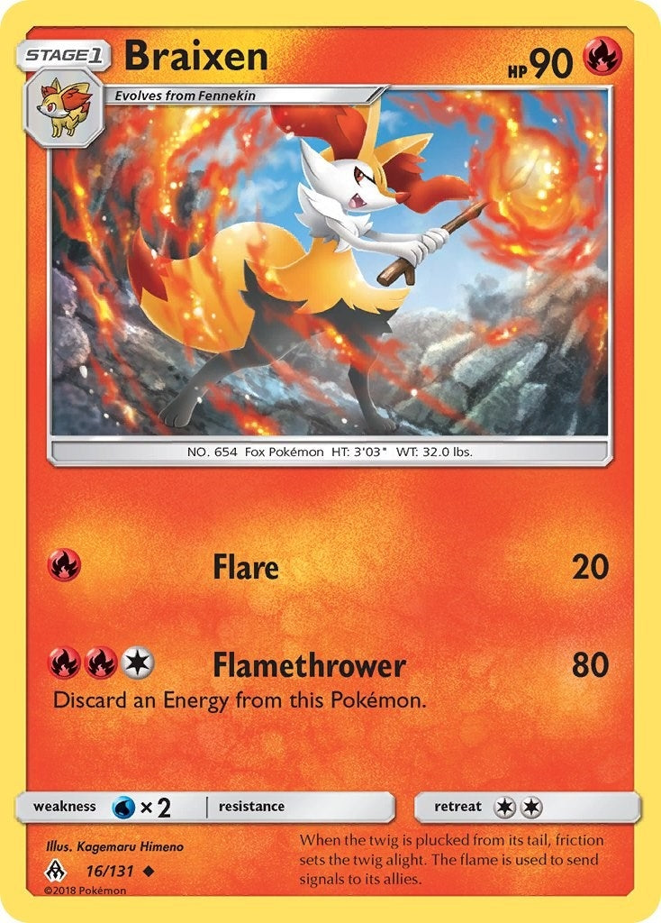 Image for Braixen (16/131) (SM - Forbidden Light) - Pokemon