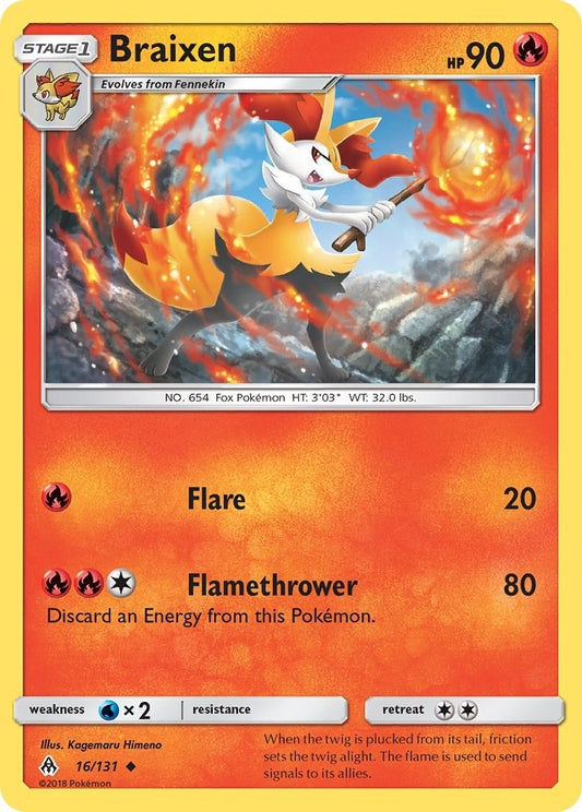 Image for Braixen (16/131) (SM - Forbidden Light) - Pokemon