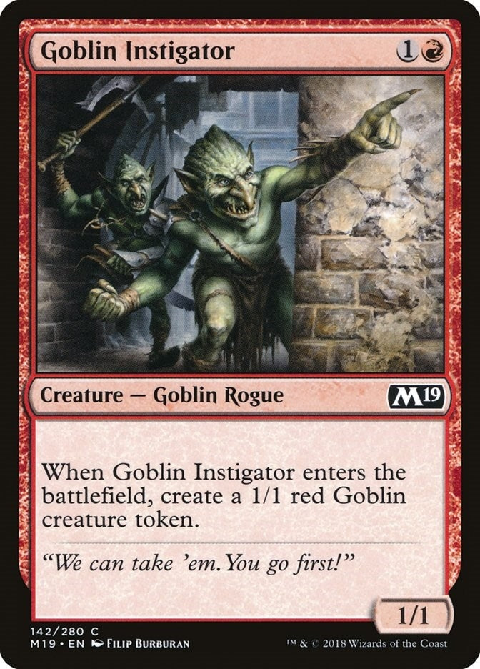 Image for Goblin Instigator (142) (Core Set 2019) - Magic: The Gathering