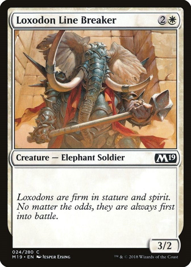 Image for Loxodon Line Breaker (24) (Core Set 2019) - Magic: The Gathering