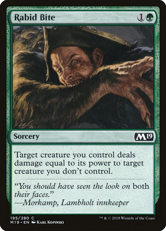 Image for Rabid Bite (195) (Core Set 2019) - Magic: The Gathering
