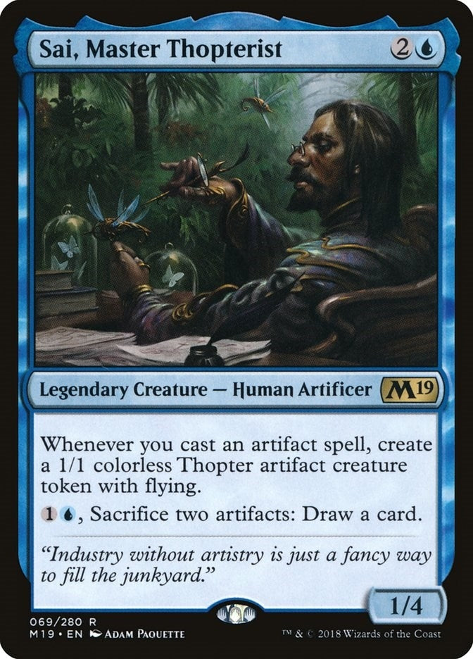 Image for Sai, Master Thopterist (69) (Core Set 2019) - Magic: The Gathering