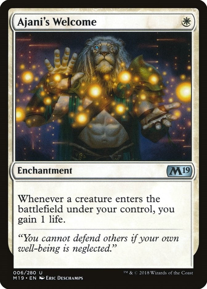 Image for Ajani's Welcome (6) (Core Set 2019) - Magic: The Gathering