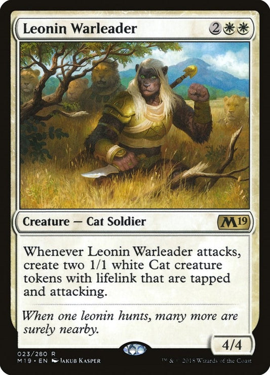 Image for Leonin Warleader (23) (Core Set 2019) - Magic: The Gathering