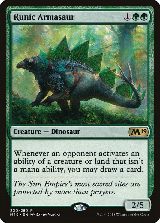 Image for Runic Armasaur (200) (Core Set 2019) - Magic: The Gathering