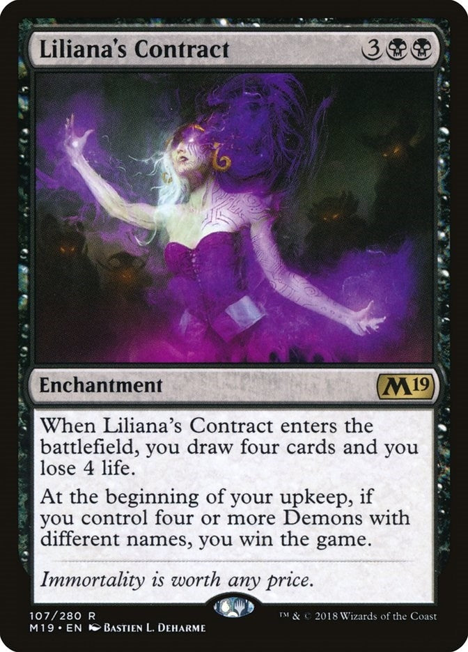 Image for Liliana's Contract (107) (Core Set 2019) - Magic: The Gathering