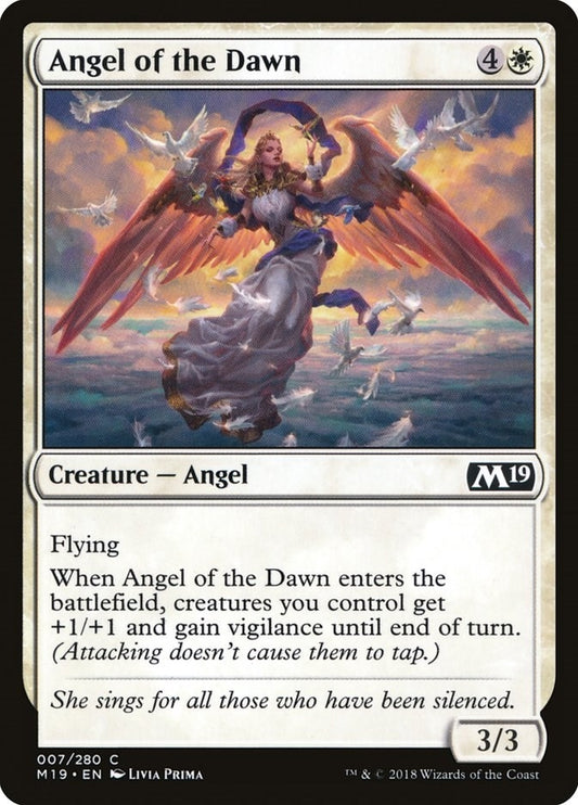 Image for Angel of the Dawn (7) (Core Set 2019) - Magic: The Gathering