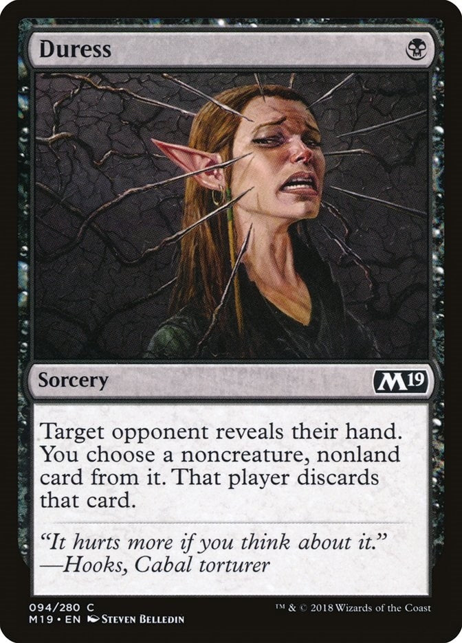 Image for Duress (94) (Core Set 2019) - Magic: The Gathering