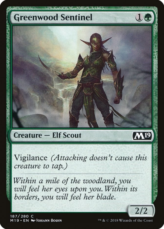 Image for Greenwood Sentinel (187) (Core Set 2019) - Magic: The Gathering
