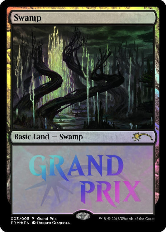 Image for Swamp (3) (Grand Prix Promos) - Magic: The Gathering