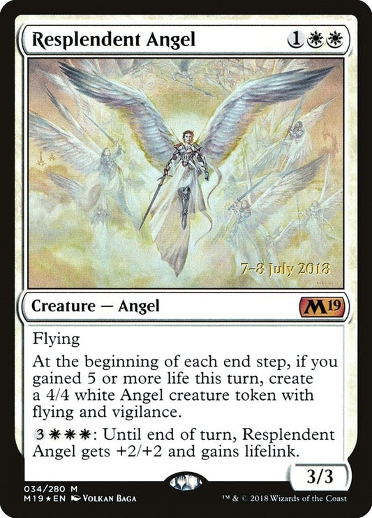 Image for Resplendent Angel (M19) (34) (Prerelease Cards) - Magic: The Gathering