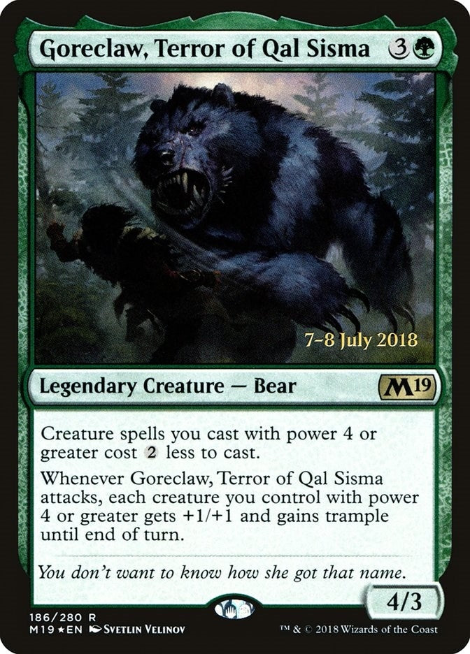 Image for Goreclaw, Terror of Qal Sisma (186) (Prerelease Cards) - Magic: The Gathering
