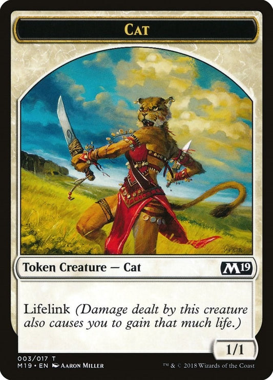 Image for Cat Token (3) (Core Set 2019) - Magic: The Gathering