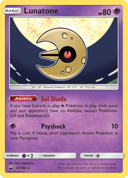 Image for Lunatone (61/168) (SM - Celestial Storm) - Pokemon