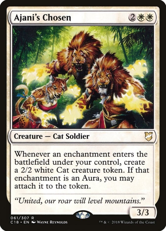 Image for Ajani's Chosen (61) (Commander 2018) - Magic: The Gathering