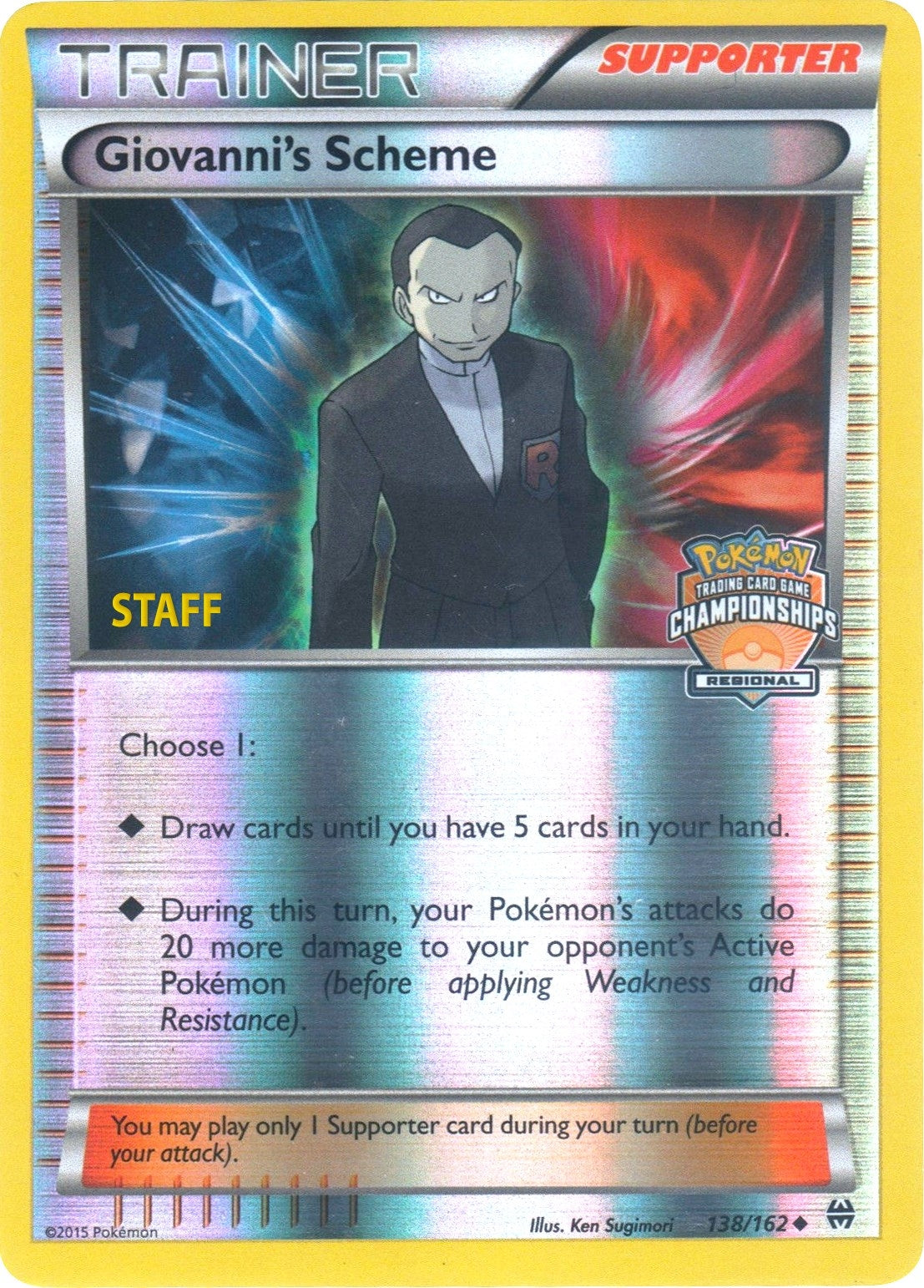 Image for Giovanni's Scheme - 138/162 (Regional Championships) [Staff] (138/165) (League & Championship Cards) - Pokemon