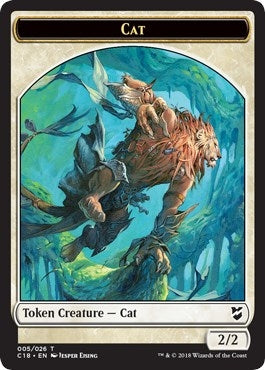 Image for Cat // Soldier Double-Sided Token (5 // 6) (Commander 2018) - Magic: The Gathering