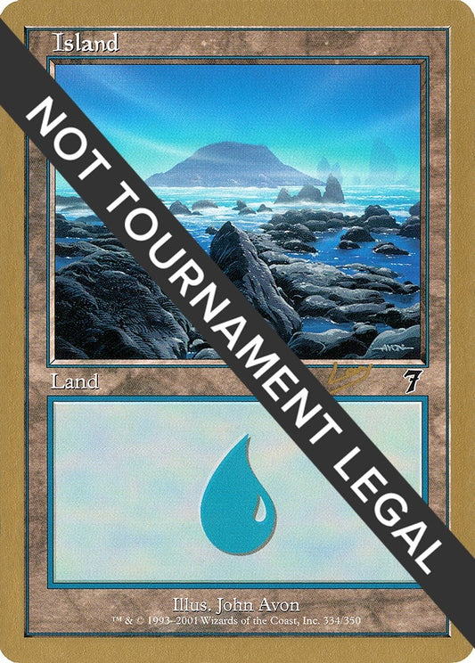 Image for Island (334) - 2002 Raphael Levy (7ED) (World Championship Decks) - Magic: The Gathering
