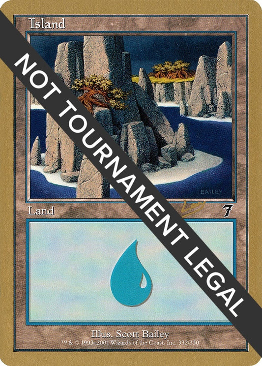 Image for Island (332) - 2002 Raphael Levy (7ED) (World Championship Decks) - Magic: The Gathering