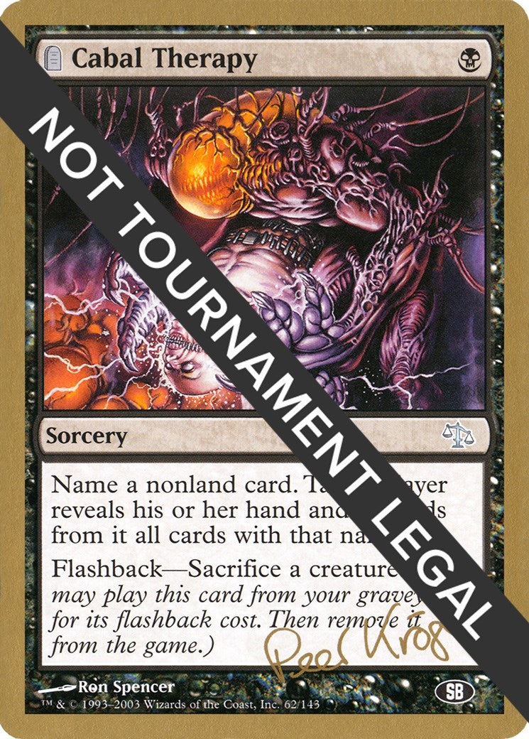 Image for Cabal Therapy - 2003 Peer Kroger (JUD) (SB) (World Championship Decks) - Magic: The Gathering