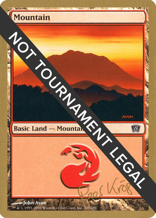 Image for Mountain (345) - 2003 Peer Kroger (8ED) (World Championship Decks) - Magic: The Gathering