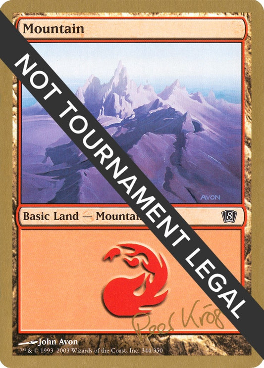 Image for Mountain (344) - 2003 Peer Kroger (8ED) (World Championship Decks) - Magic: The Gathering