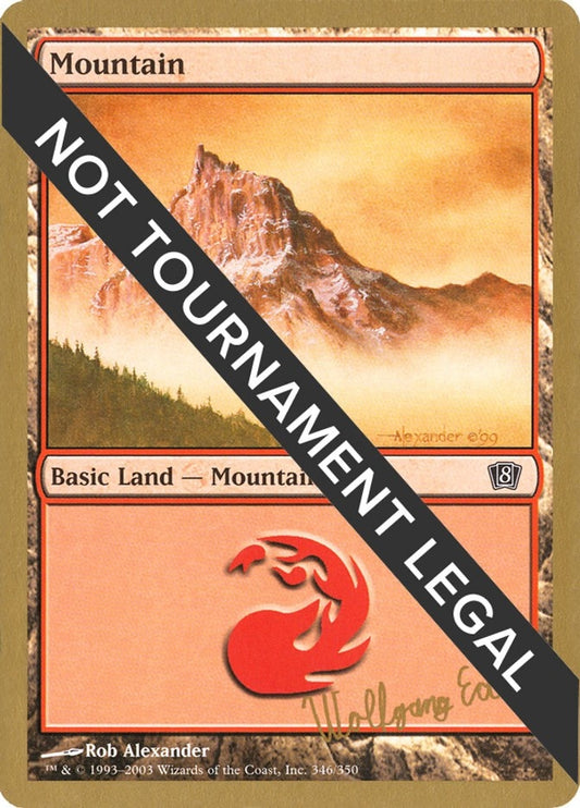 Image for Mountain (346) - 2003 Wolfgang Eder (8ED) (World Championship Decks) - Magic: The Gathering
