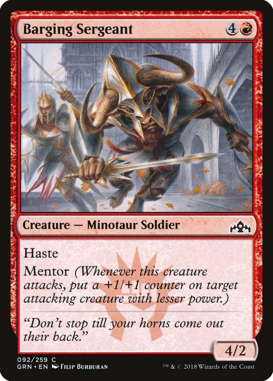 Image for Barging Sergeant (92) (Guilds of Ravnica) - Magic: The Gathering