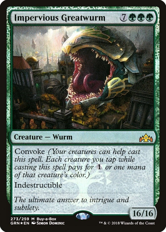 Image for Impervious Greatwurm (273) (Buy-A-Box Promos) - Magic: The Gathering