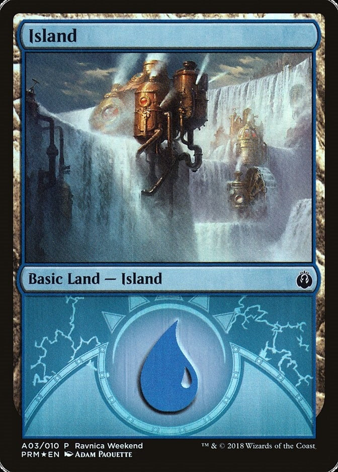 Image for Island - Izzet (A03) (3) (Launch Party & Release Event Promos) - Magic: The Gathering