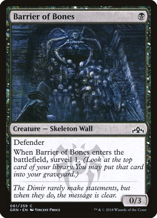 Image for Barrier of Bones (61) (Guilds of Ravnica) - Magic: The Gathering