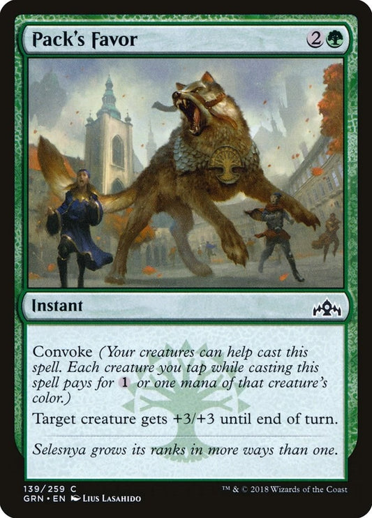 Image for Pack's Favor (139) (Guilds of Ravnica) - Magic: The Gathering