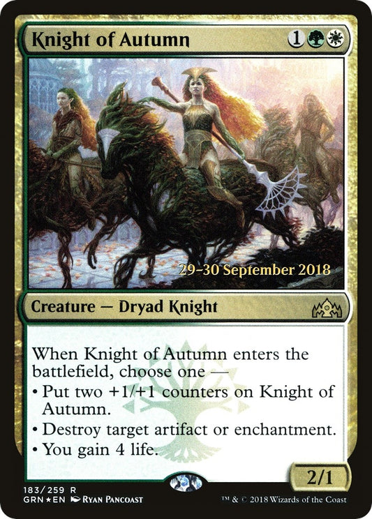 Image for Knight of Autumn (183) (Prerelease Cards) - Magic: The Gathering