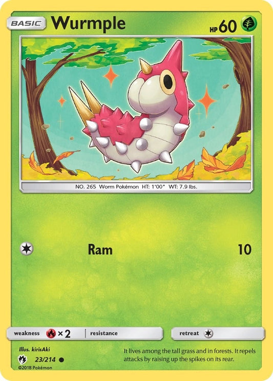 Image for Wurmple (23) (23/214) (SM - Lost Thunder) - Pokemon