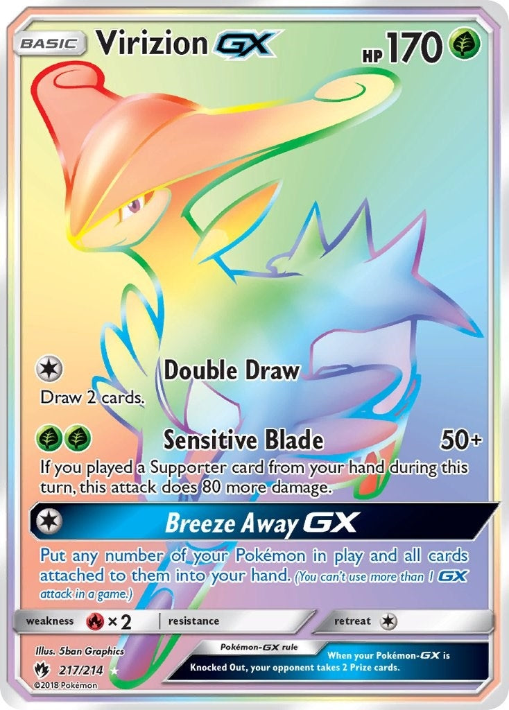 Image for Virizion GX (Secret) (217/214) (SM - Lost Thunder) - Pokemon