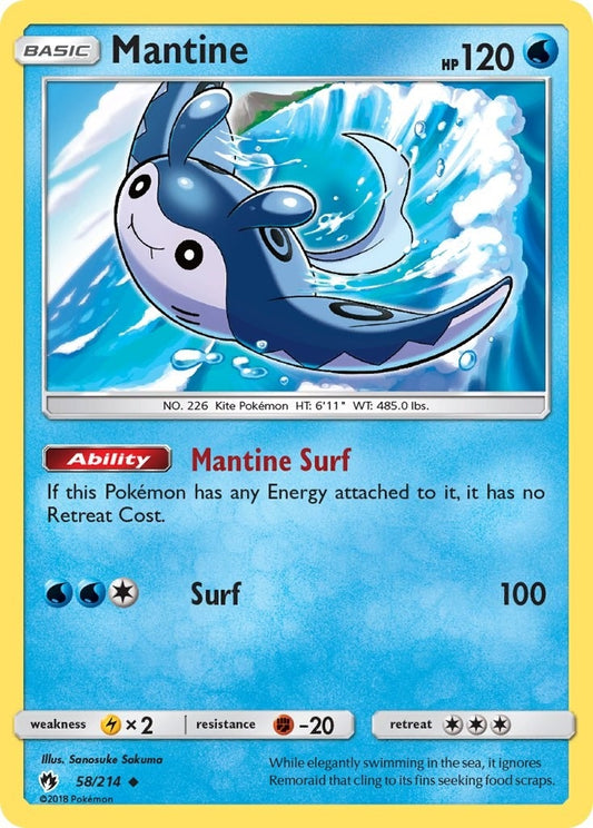 Image for Mantine (58/214) (SM - Lost Thunder) - Pokemon