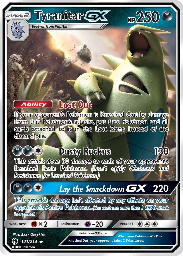 Image for Tyranitar GX (121/214) (SM - Lost Thunder) - Pokemon