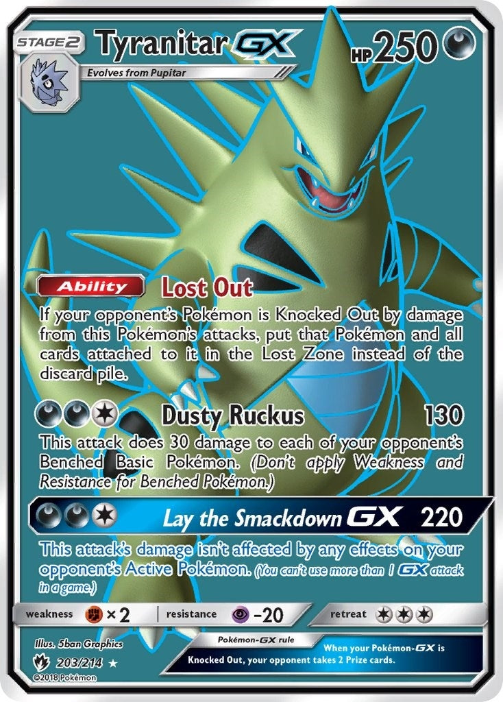 Image for Tyranitar GX (Full Art) (203/214) (SM - Lost Thunder) - Pokemon