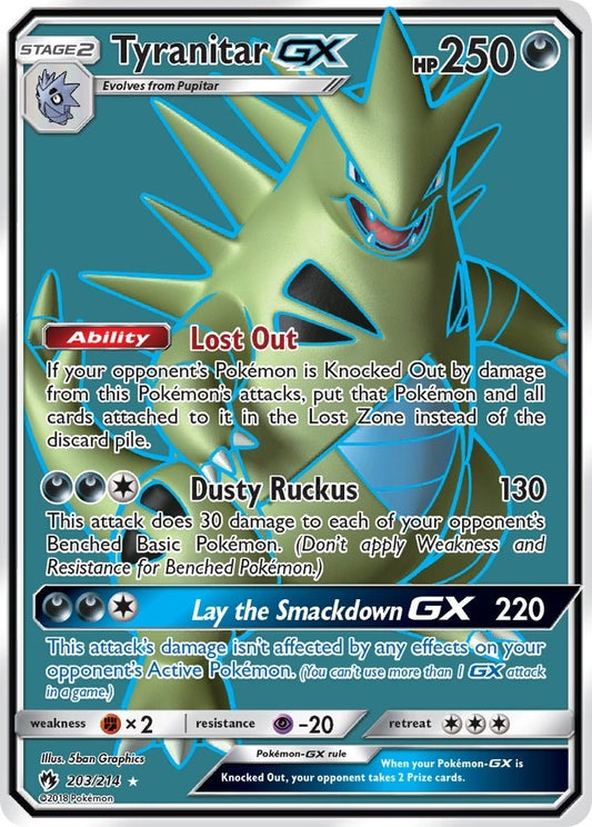 Image for Tyranitar GX (Full Art) (203/214) (SM - Lost Thunder) - Pokemon